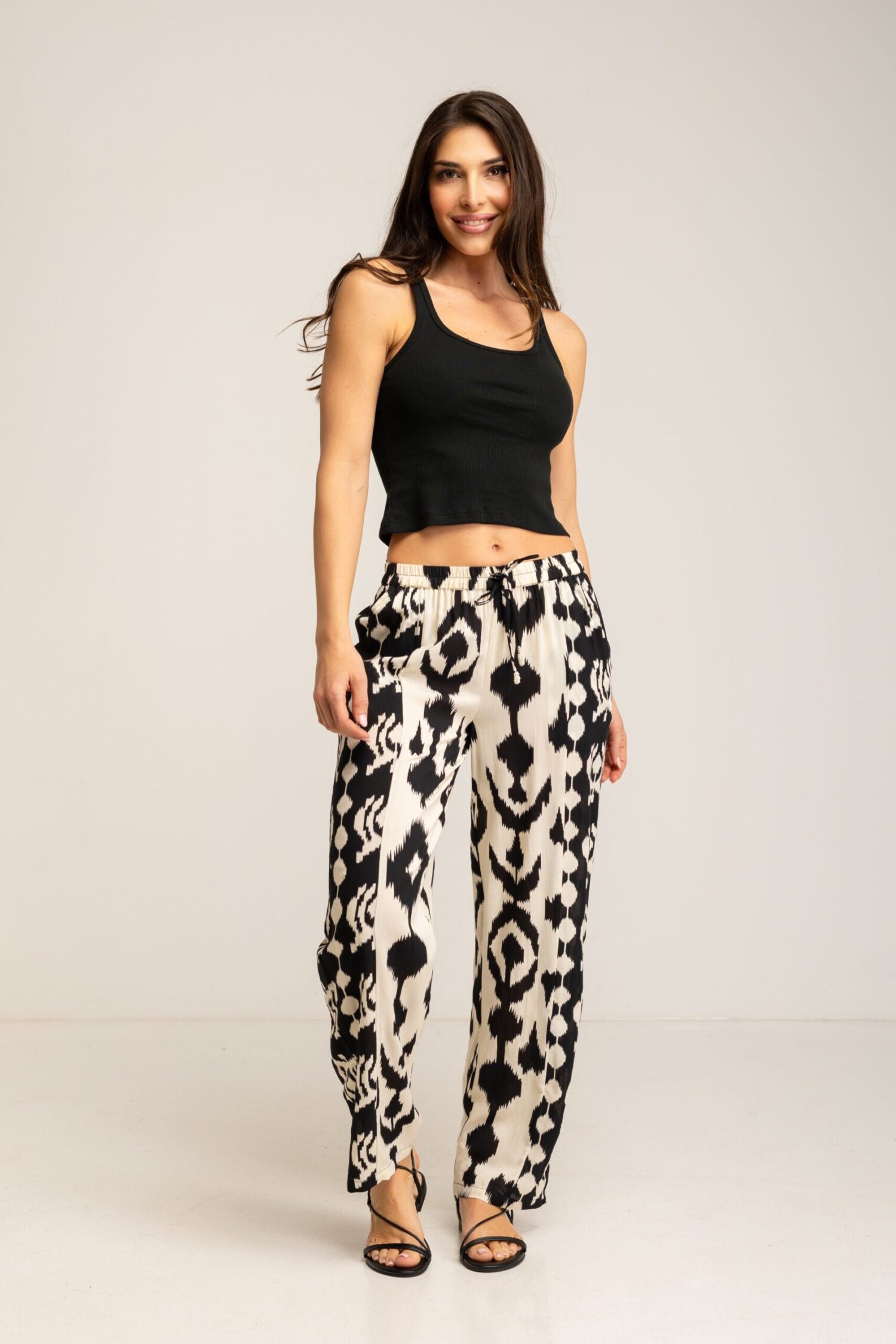 PANTALON ESTAMPADO CON ELASTICO EN CINTURA