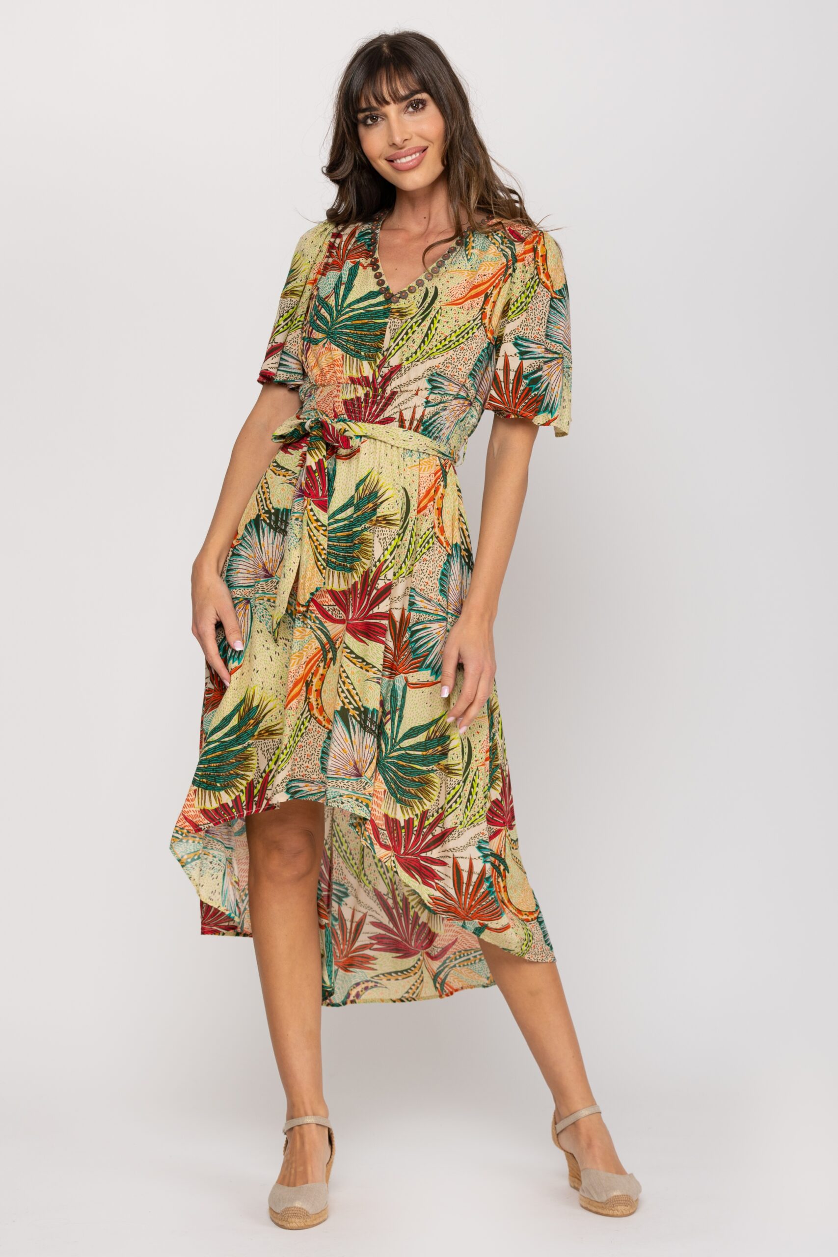 VESTIDO ESTAMPADO LARGO - Imagen 4