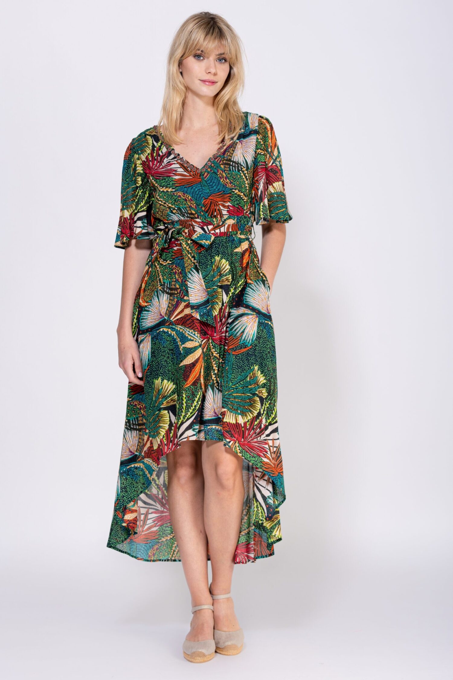 VESTIDO ESTAMPADO LARGO